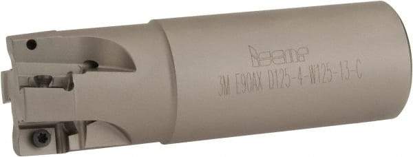 Iscar - 1-1/4" Cut Diam, 1/2" Max Depth of Cut, 1-1/4" Shank Diam, 4" OAL, Indexable Square Shoulder End Mill - 3M AXKT 1304.../2006... Inserts, Weldon Shank, 90° Lead Angle, Through Coolant, Series Mill2000 - Eagle Tool & Supply