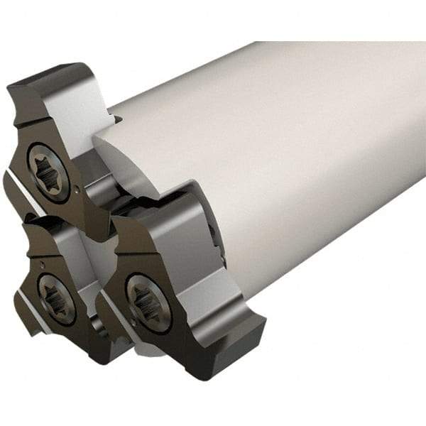 Iscar - Shank Connection, 40mm Cutter Diam, 4 Tooth Indexable Slotting Cutter - 0.984" Shank Diam, TRIB Toolholder, TRI Insert, Right Hand Cutting Direction - Eagle Tool & Supply