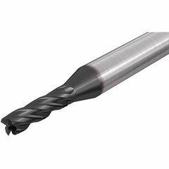Iscar - 19mm, 32mm LOC, 20mm Shank Diam, 100mm OAL, 4 Flute, Solid Carbide Square End Mill - Single End, TiAlN Finish, Spiral Flute, 30° Helix, Right Hand Cut, Right Hand Flute - Eagle Tool & Supply