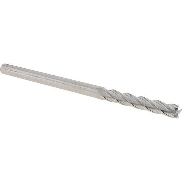 Iscar - 8mm, 50mm LOC, 8mm Shank Diam, 150mm OAL, 4 Flute, Solid Carbide Square End Mill - Single End, Uncoated, Spiral Flute, 30° Helix, Centercutting, Right Hand Cut, Right Hand Flute - Eagle Tool & Supply