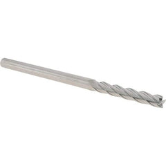 Iscar - 8mm, 50mm LOC, 8mm Shank Diam, 150mm OAL, 4 Flute, Solid Carbide Square End Mill - Single End, Uncoated, Spiral Flute, 30° Helix, Centercutting, Right Hand Cut, Right Hand Flute - Eagle Tool & Supply
