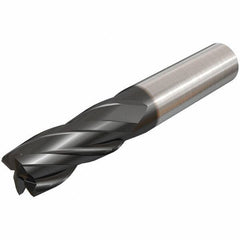Iscar - 20mm, 38mm LOC, 20mm Shank Diam, 104mm OAL, 4 Flute, Solid Carbide Square End Mill - Single End, TiAlN Finish, Spiral Flute, 30° Helix, Right Hand Cut, Right Hand Flute - Eagle Tool & Supply