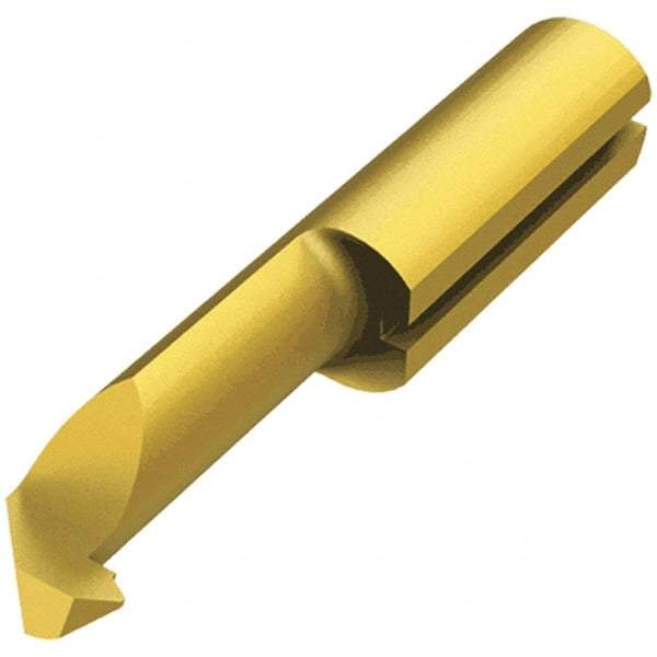 Iscar - 15mm Cutting Depth, 7mm Diam, Internal Thread, Solid Carbide, Single Point Threading Tool - TiAlN/TiN Finish, 30mm OAL, 7mm Shank Diam, 0.03" Projection from Edge, 1.5mm Min Pitch, 60° Profile Angle - Exact Industrial Supply