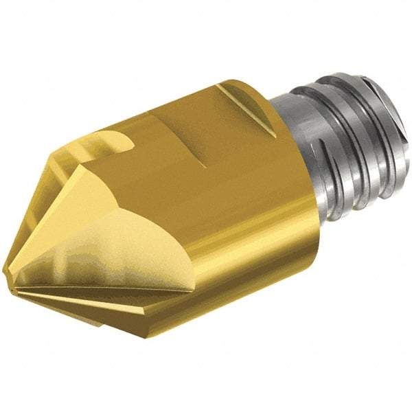 Iscar - MM ECF Grade IC908 Carbide Chamfer Milling Tip Insert - TiAlN Finish, 4 Flutes, 10mm Cutting Diam, 7.3mm Depth of Cut - Eagle Tool & Supply