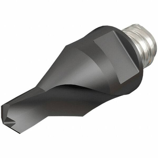 Iscar - MM ECS Grade IC908 Carbide Center Drill Milling Tip Insert - TiAlN Finish, 1 Flute, 0.224" Cutting Diam, 0.3" Depth of Cut - Eagle Tool & Supply