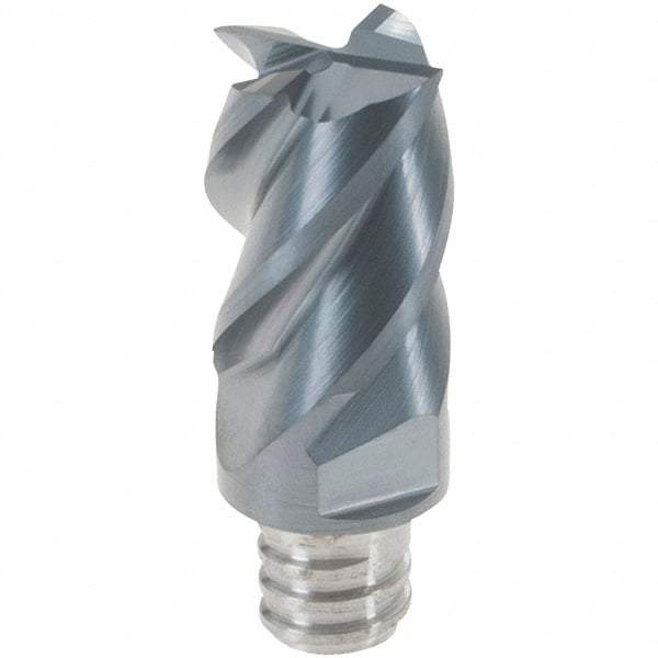 Iscar - MM ECT06 IC908 Grade Carbide End Mill Milling Tip Insert - TiAlN Coated, 4 Flutes, 10mm Cut Diam, 12mm Depth of Cut, 19mm Extension, 45° Helix Angle - Eagle Tool & Supply