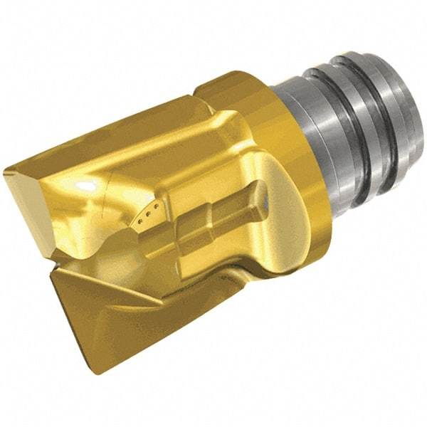 Iscar - MM HC Grade IC908 Carbide End Milling Tip Insert - TiAlN Finish, 2 Flutes, 8mm Cutting Diam, 7.7mm Depth of Cut, 10mm Extension, 0.039" Cnr Rad, 10° Helix - Eagle Tool & Supply