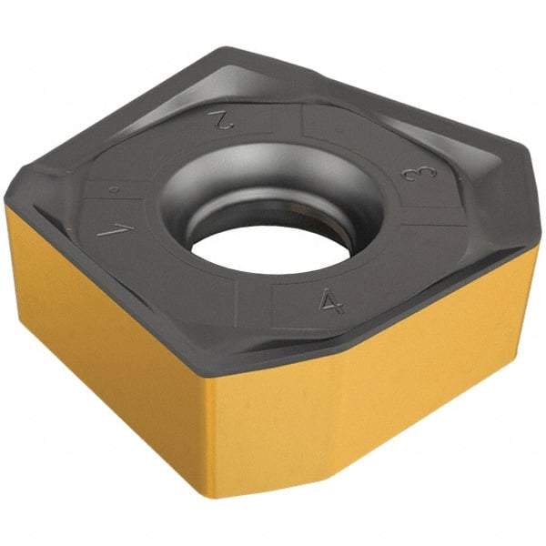 Iscar - S845 SNMU2608 RM Grade IC5400 Carbide Milling Insert - TiCN/Al2O3/TiN Finish, 0.429" Thick, 1.0354" Inscribed Circle, 1.6mm Corner Radius - Eagle Tool & Supply
