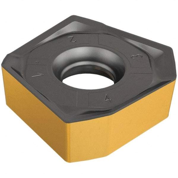 Iscar - S845 SNMU2608 HL Grade IC810 Carbide Milling Insert - AlTiN/TiN Finish, 0.429" Thick, 1.0354" Inscribed Circle, 1.6mm Corner Radius - Eagle Tool & Supply