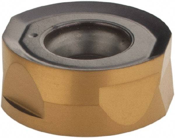 Iscar - H400 RNHU1004 ML Grade IC830 Carbide Milling Insert - TiAlN/TiN Finish, 0.1594" Thick, 0.3622" Inscribed Circle, 5mm Corner Radius - Eagle Tool & Supply