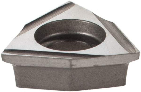 Iscar - WPEX050300 Grade IC08 Carbide Turning Insert - Uncoated, 80° Trigon, 5/16" Inscr Circle, 1/8" Thick, 0" Corner Radius - Eagle Tool & Supply