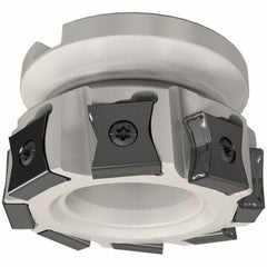 Iscar - 10 Inserts, 80mm Cut Diam, 25.4mm Arbor Diam, 14mm Max Depth of Cut, Indexable Square-Shoulder Face Mill - 0/90° Lead Angle, 50mm High, LN.. 15.. Insert Compatibility, Series TangMill - Eagle Tool & Supply