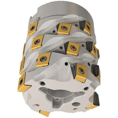 Iscar - 8 Inserts, 50mm Cut Diam, 27mm Arbor Diam, 47mm Max Depth of Cut, Indexable Square-Shoulder Face Mill - 0/90° Lead Angle, 66.5mm High, T490 LN.. 1306 Insert Compatibility, Through Coolant, Series Helitang - Eagle Tool & Supply