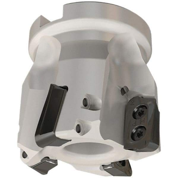 Iscar - 4 Inserts, 50mm Cut Diam, 22mm Arbor Diam, 18mm Max Depth of Cut, Indexable Square-Shoulder Face Mill - 0/90° Lead Angle, 50mm High, HP AD.. 1906 Insert Compatibility, Through Coolant, Series Heliplus - Eagle Tool & Supply