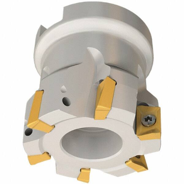 Iscar - 3 Inserts, 32mm Cut Diam, 16mm Arbor Diam, 10mm Max Depth of Cut, Indexable Square-Shoulder Face Mill - 0/90° Lead Angle, 35mm High, AP.. 1003 Insert Compatibility, Series Heli2000 - Eagle Tool & Supply