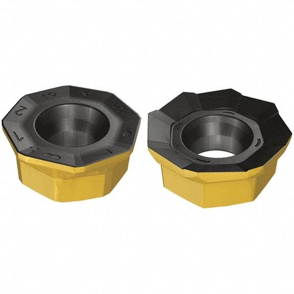 Iscar - OXMT0507 FF Grade IC808 Carbide Milling Insert - TiAlN/AlTiN/TiN Finish, 0.2756" Thick, 14.5mm Inscribed Circle - Eagle Tool & Supply