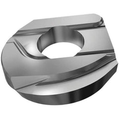 Iscar - HCRD120 QP Grade IC928 Carbide Milling Insert - TiAlN Finish, 2.6mm Thick, 12mm Inscribed Circle, 6mm Corner Radius - Eagle Tool & Supply