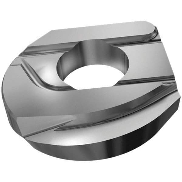 Iscar - HCRD160 QP Grade IC928 Carbide Milling Insert - TiAlN Finish, 3.37mm Thick, 16mm Inscribed Circle, 8mm Corner Radius - Eagle Tool & Supply