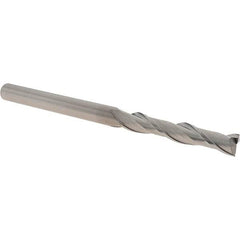 Iscar - 10mm, 60mm LOC, 10mm Shank Diam, 150mm OAL, 2 Flute, Solid Carbide Square End Mill - Single End, Uncoated, Spiral Flute, 30° Helix, Centercutting, Right Hand Cut, Right Hand Flute - Eagle Tool & Supply