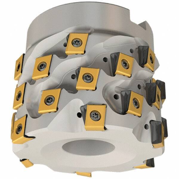 Iscar - 30 Inserts, 100mm Cut Diam, 40mm Arbor Diam, 59mm Max Depth of Cut, Indexable Square-Shoulder Face Mill - 0/90° Lead Angle, 86mm High, T490 LN.. 1306 Insert Compatibility, Through Coolant, Series Helitang - Eagle Tool & Supply