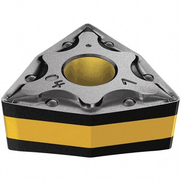 Iscar - WNMG433 WF Grade IC9150 Carbide Turning Insert - TiCN/Al2O3/TiN Finish, 80° Trigon, 1/2" Inscr Circle, 3/16" Thick, 3/64" Corner Radius - Eagle Tool & Supply