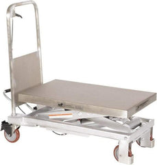 Vestil - 1,000 Lb Capacity Manual Scissor Elevating Cart - 15-1/2" to 35-1/2" Lift Height, 32-1/2" Platform Length x 19-3/4" Platform Width - Eagle Tool & Supply