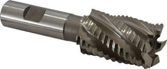 Hertel - 1-1/4" Diam, Coarse Pitch, 2" LOC, 6 Flute Cobalt Roughing Square End Mill - Uncoated, 4-1/2" OAL, 3/4" Shank Diam, Single End, 30° Helix - Eagle Tool & Supply