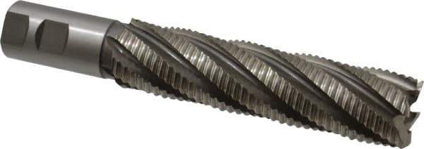 Hertel - 1-1/2" Diam, Coarse Pitch, 6" LOC, 6 Flute Cobalt Roughing Square End Mill - Uncoated, 8-1/2" OAL, 1-1/4" Shank Diam, Single End, 30° Helix - Eagle Tool & Supply