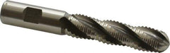 Hertel - 3/4" Diam, Coarse Pitch, 3" LOC, 4 Flute Cobalt Roughing Ball End Mill - Uncoated, 5-1/4" OAL, 3/4" Shank Diam, Single End, Centercutting, 30° Helix - Eagle Tool & Supply