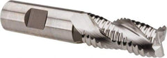 Hertel - 3/4" Diam, Coarse Pitch, 1-5/8" LOC, 3 Flute Cobalt Roughing Square End Mill - Uncoated, 3-7/8" OAL, 3/4" Shank Diam, Single End, Centercutting, 37° Helix - Eagle Tool & Supply