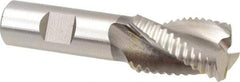 Hertel - 1" Diam, Coarse Pitch, 1-1/2" LOC, 3 Flute Cobalt Roughing Square End Mill - Uncoated, 3-3/4" OAL, 3/4" Shank Diam, Single End, Centercutting, 37° Helix - Eagle Tool & Supply