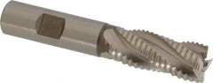 Hertel - 11/16" Diam, Coarse Pitch, 1-5/8" LOC, 4 Flute Cobalt Roughing Square End Mill - Uncoated, 3-3/4" OAL, 5/8" Shank Diam, Single End, 30° Helix - Eagle Tool & Supply