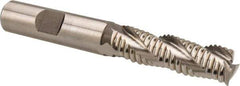 Hertel - 1/2" Diam, Coarse Pitch, 1-5/8" LOC, 3 Flute Cobalt Roughing Square End Mill - Uncoated, 3-5/8" OAL, 1/2" Shank Diam, Single End, Centercutting, 37° Helix - Eagle Tool & Supply