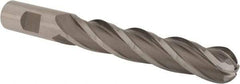 Hertel - 3/4" Diam, 4" LOC, 4 Flute Cobalt Ball End Mill - Uncoated, Single End, 6-1/8" OAL, 3/4" Shank Diam, Spiral Flute - Eagle Tool & Supply