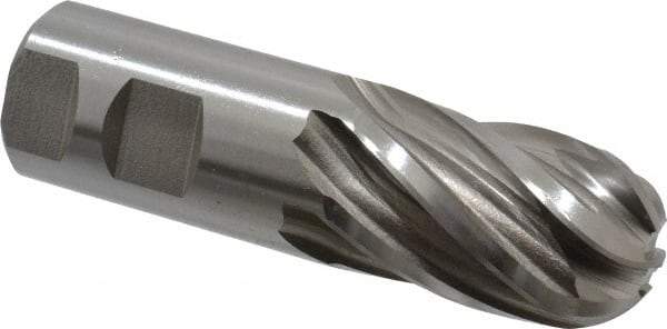 Hertel - 1-1/4" Diam, 2" LOC, 6 Flute Cobalt Ball End Mill - Uncoated, Single End, 4-1/2" OAL, 1-1/4" Shank Diam, Spiral Flute - Eagle Tool & Supply