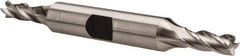Hertel - 7/32", 9/16" LOC, 3/8" Shank Diam, 3-1/4" OAL, 4 Flute, Cobalt Square End Mill - Double End, Uncoated, Spiral Flute, 30° Helix, Centercutting, Right Hand Cut, Right Hand Flute - Eagle Tool & Supply