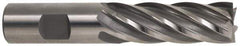 Hertel - 3/4", 4" LOC, 3/4" Shank Diam, 6-1/4" OAL, 6 Flute, Cobalt Square End Mill - Single End, Uncoated, Spiral Flute, 30° Helix, Centercutting, Right Hand Cut, Right Hand Flute - Eagle Tool & Supply