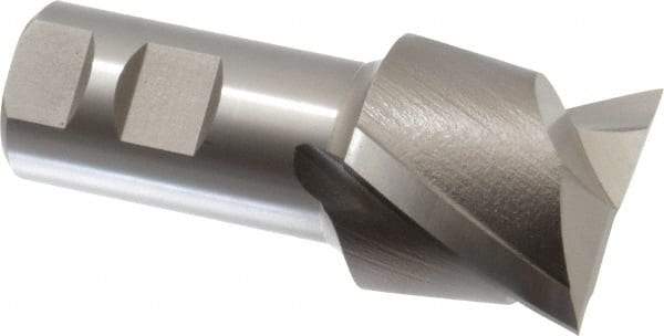 Hertel - 2", 1-5/8" LOC, 1-1/4" Shank Diam, 4-1/8" OAL, 2 Flute, Cobalt Square End Mill - Single End, Uncoated, Spiral Flute, 30° Helix, Centercutting, Right Hand Cut, Right Hand Flute - Eagle Tool & Supply