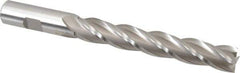 Hertel - 5/8", 4" LOC, 5/8" Shank Diam, 6-1/8" OAL, 4 Flute, Cobalt Square End Mill - Single End, Uncoated, Spiral Flute, 30° Helix, Centercutting, Right Hand Cut, Right Hand Flute - Eagle Tool & Supply