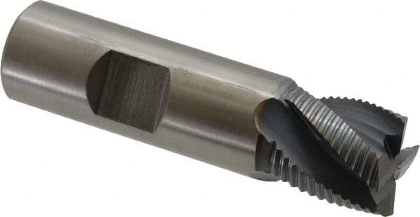 Hertel - 3/4" Diam, Fine Pitch, 3/4" LOC, 4 Flute Cobalt Roughing Square End Mill - TiCN Finish, 2-7/8" OAL, 3/4" Shank Diam, Single End, Centercutting, 30° Helix - Eagle Tool & Supply