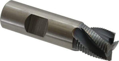 Hertel - 3/4" Diam, Fine Pitch, 3/4" LOC, 4 Flute Cobalt Roughing Square End Mill - TiCN Finish, 2-7/8" OAL, 3/4" Shank Diam, Single End, Centercutting, 30° Helix - Eagle Tool & Supply