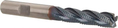 Hertel - 3/8" Diam, Fine Pitch, 1-1/2" LOC, 4 Flute Cobalt Roughing Square End Mill - TiCN Finish, 3-1/4" OAL, 3/8" Shank Diam, Single End, Centercutting, 30° Helix - Eagle Tool & Supply