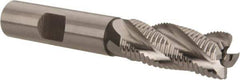 Hertel - 9/16" Diam, Fine Pitch, 1-3/8" LOC, 4 Flute Cobalt Roughing Square End Mill - Uncoated, 3-3/8" OAL, 1/2" Shank Diam, Single End, 30° Helix - Eagle Tool & Supply