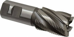 Hertel - 1-1/2" Diam, Fine Pitch, 2" LOC, 6 Flute Cobalt Roughing Square End Mill - Uncoated, 4-1/2" OAL, 1-1/4" Shank Diam, Single End, 30° Helix - Eagle Tool & Supply