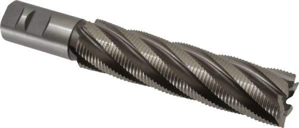 Hertel - 1-1/2" Diam, Fine Pitch, 6" LOC, 6 Flute Cobalt Roughing Square End Mill - Uncoated, 8-1/2" OAL, 1-1/4" Shank Diam, Single End, 30° Helix - Eagle Tool & Supply