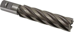 Hertel - 1-1/2" Diam, Fine Pitch, 6" LOC, 6 Flute Cobalt Roughing Square End Mill - Uncoated, 8-1/2" OAL, 1-1/4" Shank Diam, Single End, 30° Helix - Eagle Tool & Supply