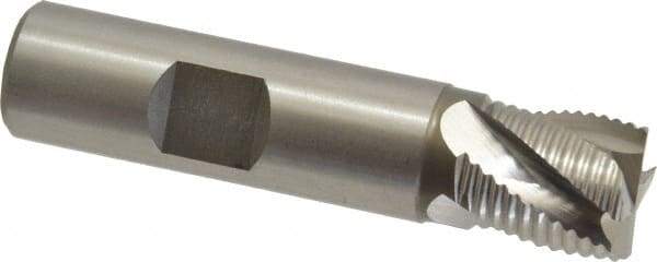 Hertel - 5/8" Diam, Fine Pitch, 5/8" LOC, 4 Flute Cobalt Roughing Square End Mill - Uncoated, 2-3/4" OAL, 5/8" Shank Diam, Single End, Centercutting, 30° Helix - Eagle Tool & Supply