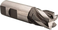 Hertel - 1" Diam, Fine Pitch, 1" LOC, 5 Flute Cobalt Roughing Square End Mill - Uncoated, 3-1/2" OAL, 1" Shank Diam, Single End, Centercutting, 30° Helix - Eagle Tool & Supply