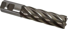 Hertel - 1-1/4" Diam, Fine Pitch, 4" LOC, 6 Flute Cobalt Roughing Square End Mill - Uncoated, 6-1/2" OAL, 1-1/4" Shank Diam, Single End, Centercutting, 30° Helix - Eagle Tool & Supply