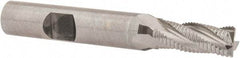 Hertel - 8mm Diam, Fine Pitch, 19mm LOC, 4 Flute Cobalt Roughing Square End Mill - Uncoated, 69mm OAL, 10mm Shank Diam, Single End, Centercutting, 30° Helix - Eagle Tool & Supply